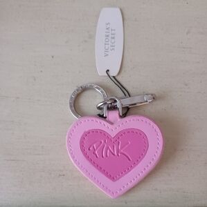 Victoria's Secret Pink Heart Keychain Vintage
